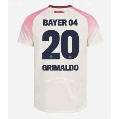 Moški Nogometni dresi Bayer Leverkusen Alejandro Grimaldo #20 Gostujoči 2025-26 Kratek Rokav Moški Nogometni dresi Bayer Leverkusen Alejandro Grimaldo #20 Gostujoči 2025-26 Kratek Rokav
